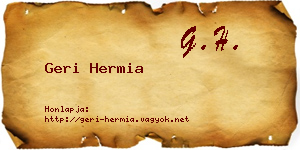 Geri Hermia névjegykártya